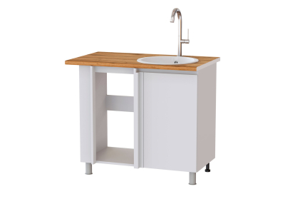 Кухонный шкаф нижний угловой 1000 Плейона (белый) Кухонный шкаф нижний угловой 1000 Плейона (белый)