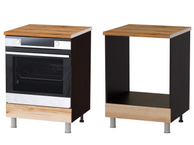 Кухонный шкаф под духовку 600 Плейона (венге/дуб делано) Кухонный шкаф под духовку 600 Плейона (венге/дуб делано)