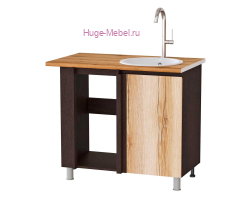 Кухонный шкаф нижний угловой 1000 Плейона (венге/дуб делано)