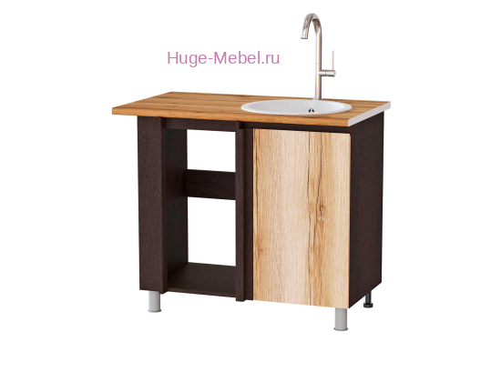 Кухонный шкаф нижний угловой 1000 Плейона (венге/дуб делано)