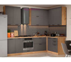 Угловая кухня 280х140 "Альфа" вулкан