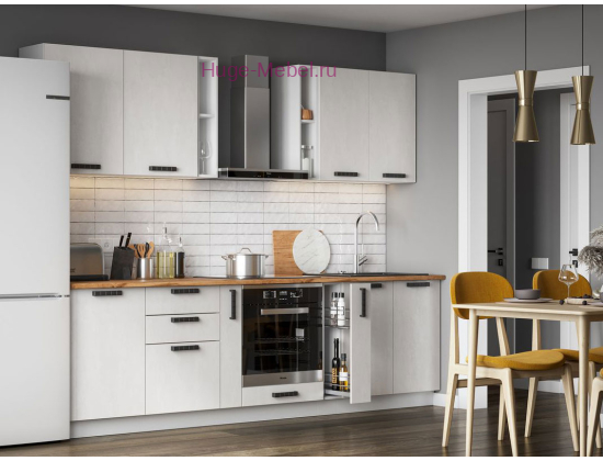 Белая кухня 2.8 метра "Пасаденна"