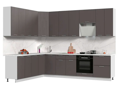 Угловая кухня 300х220 "Катрин" с высокими шкафами