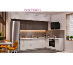 Угловая трехуровневая кухня 330х200 "Катрин"