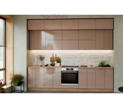 Кухня 3 метра "Ксения кофе" с антресолями