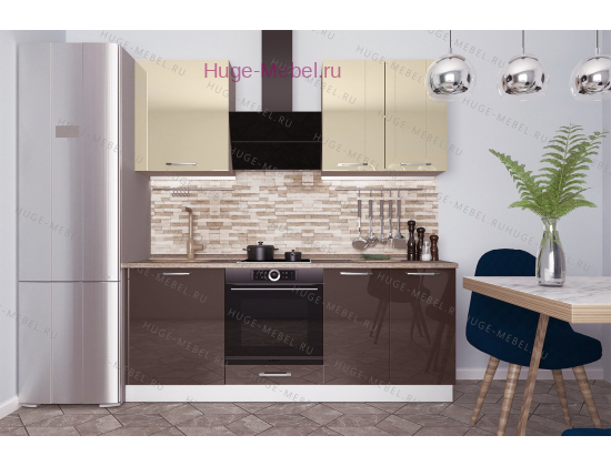 Маленькая кухня 170 "Ксения ваниль +шоколад"