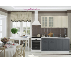 Кухня 1.6 метра "Мария" графит+крем