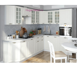 Угловая кухня "Мария 250х200" белая