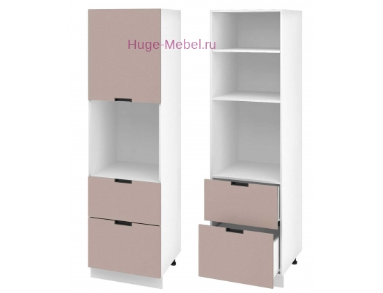 Пенал кухонный с нишей и ящиками 600 Сахара (латте)