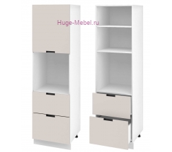 Пенал кухонный с нишей и ящиками 600 Сахара (мокко)