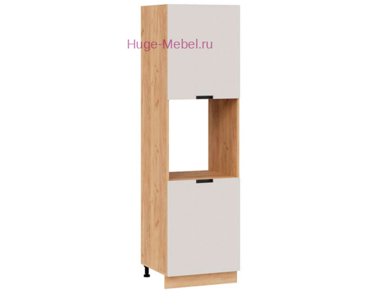 Пенал кухонный напольный с нишей 600 Сахара (мокко) корпус крафт