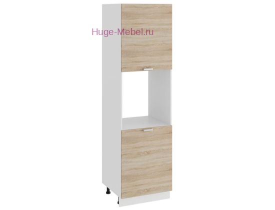 Пенал кухонный напольный с нишей 600 Бетон (дуб сонома)