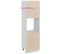 Пенал кухонный напольный с нишей 600 Ксения (ваниль)