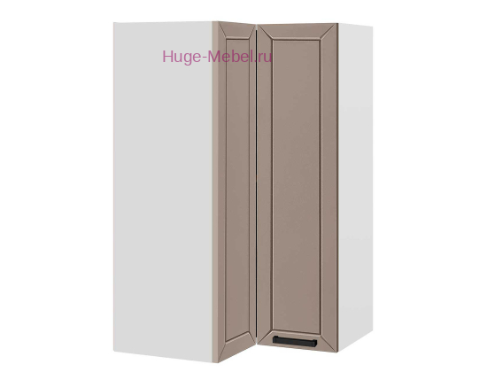 Угловой шкаф верхний прямой высокий 600 Альфа (латте)