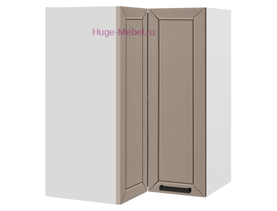 Угловой шкаф верхний прямой 600 Альфа (латте)