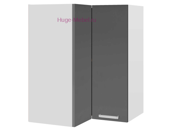 Угловой шкаф верхний прямой 600 Катрин (софт графит)