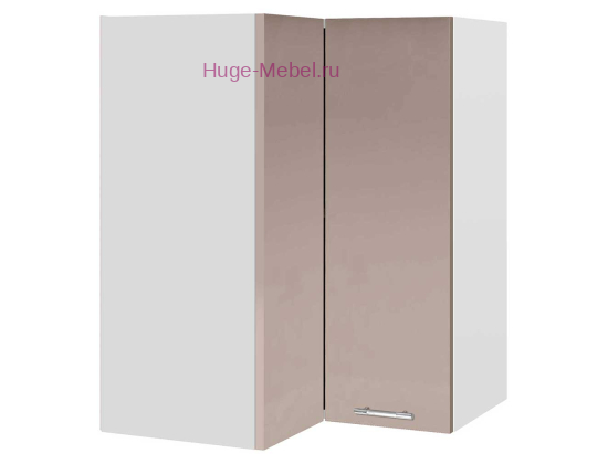 Угловой шкаф верхний прямой 600 Ксения (кофе с молоком)