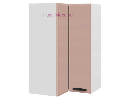 Угловой шкаф верхний прямой высокий 600 Призма (мокко супермат)