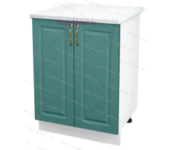 Шкаф кухонный нижний 600 Модена (дуб бирюза)