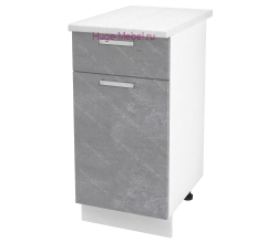 Нижний кухонный шкаф с ящиком  400 Бетон (бетон серый)