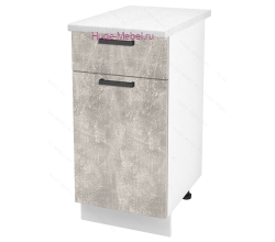 Нижний кухонный шкаф с ящиком  400 Пасаденна (ателье светлое)