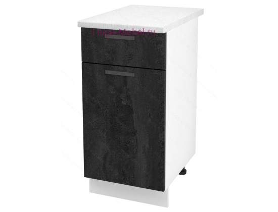Нижний кухонный шкаф с ящиком  400 Пасаденна (угольный камень)
