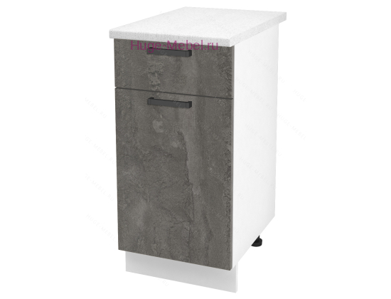 Нижний кухонный шкаф с ящиком  400 Пасаденна (железный камень)