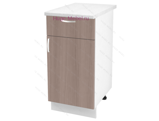 Нижний кухонный шкаф с ящиком  400 Дина (шимо темный)