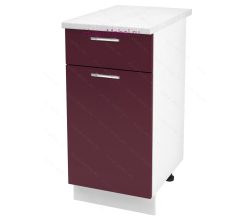 Нижний кухонный шкаф с ящиком  400 Ксения (бордо)