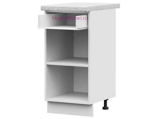 Корпус кухонного шкафа нижнего с 1 ящиком 400 ПВ (белый)