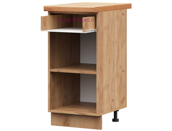 Корпус кухонного шкафа нижнего с 1 ящиком 400 ПВ (дуб крафт)