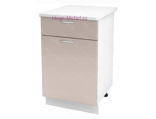 Нижний кухонный шкаф с ящиком  500 Ксения (кофе с молоком)