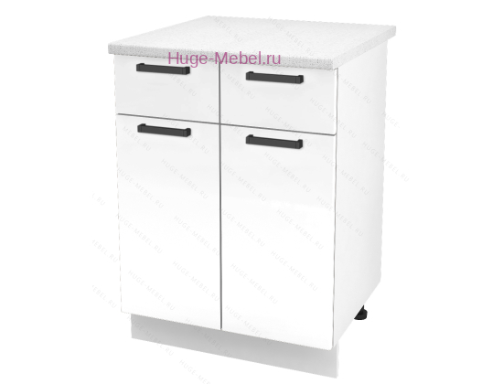 Нижний кухонный шкаф с ящиком  600 Пасаденна (белый бриллиант)