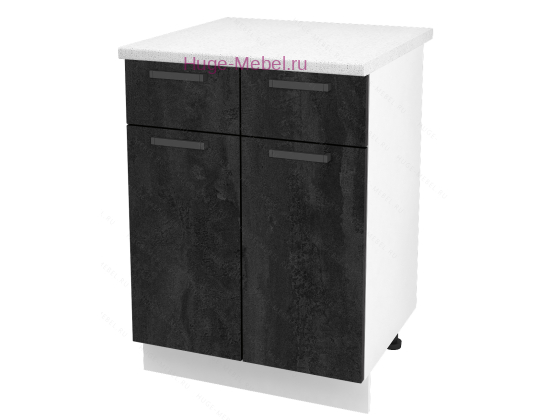 Нижний кухонный шкаф с ящиком  600 Пасаденна (угольный камень)