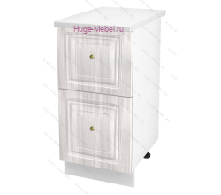 Нижний шкаф кухонный с двумя ящиками 400 Юлия (сандал белый)