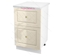 Нижний шкаф кухонный с двумя ящиками 500 Модена (дуб ваниль)