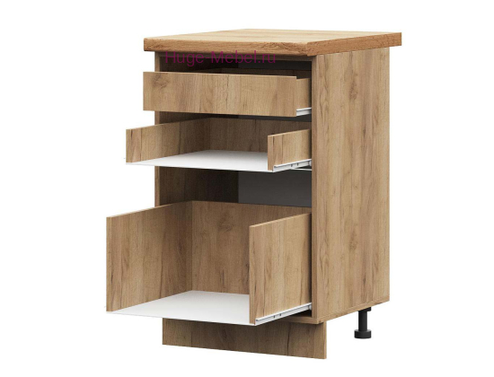 Корпус кухонного шкафа нижнего с внутренним ящиком 500 ПВ (дуб крафт)