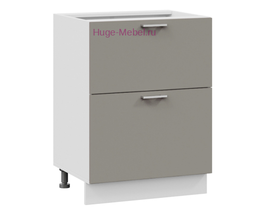 Нижний шкаф кухонный с двумя ящиками 600 Катрин (циркон)