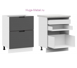 Нижний шкаф кухонный с внутренним ящиком 600 Сахара (вулкан)