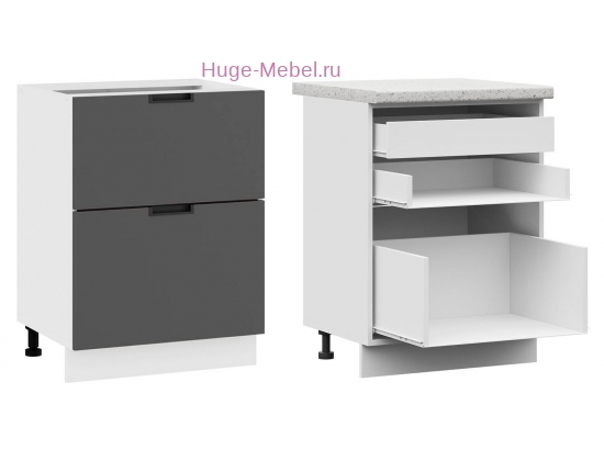 Нижний шкаф кухонный с внутренним ящиком 600 Сахара (вулкан)