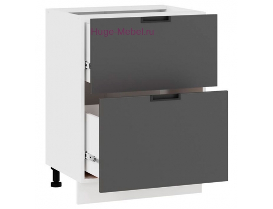 Нижний шкаф кухонный с двумя ящиками 600 Сахара (вулкан)