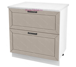 Нижний шкаф кухонный с двумя ящиками 800 Альфа (латте)