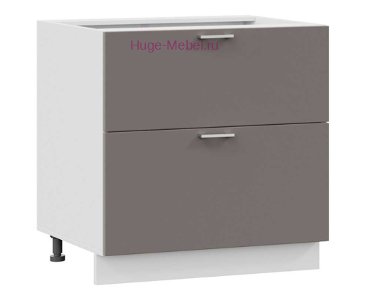 Нижний шкаф кухонный с двумя ящиками 800 Катрин (муссон)