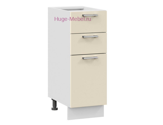 Кухонный шкаф нижний с тремя ящиками 300 Катрин (крем)