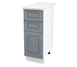 Кухонный шкаф нижний с тремя ящиками 300 Модена (дуб серый)