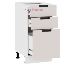 Кухонный шкаф нижний с тремя ящиками 400 Сахара (мокко)