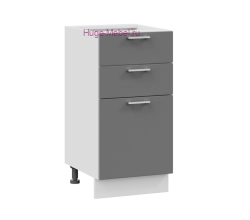 Кухонный шкаф нижний с тремя ящиками 400 Катрин (софт графит)