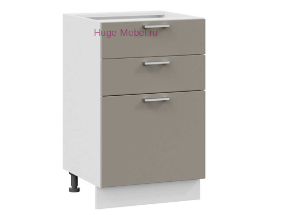 Кухонный шкаф нижний с тремя ящиками 500 Катрин (циркон)