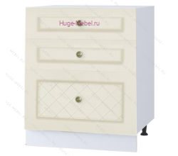 Кухонный шкаф нижний с тремя ящиками 600 Модена (дуб ваниль)