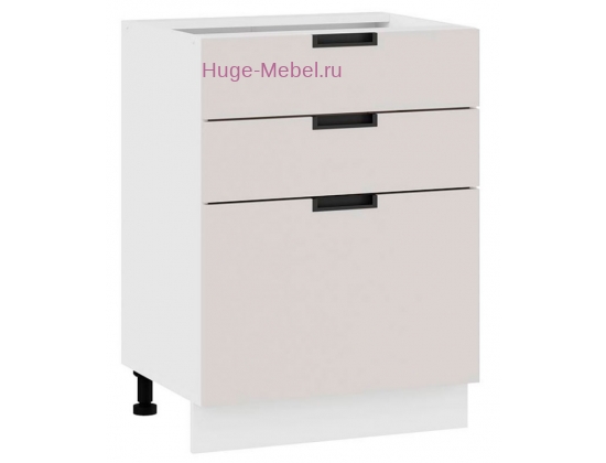 Кухонный шкаф нижний с тремя ящиками 600 Сахара (мокко)